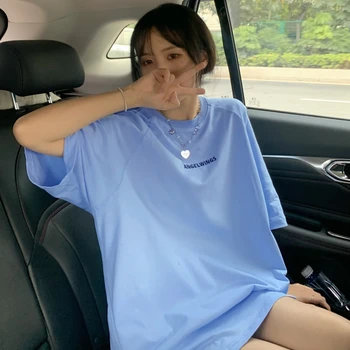 Femei T-shirt, Blaturi Japoneze Kawaii Doamnelor Ulzzang Pierde Scrisoare de Imprimare Tricou Casual sex Feminin coreeană Harajuku Haine Pentru Femei